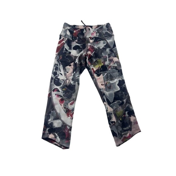 Under Armour Leggings Small HeatGear Compression Watercolor Stretchy Activewear - Picture 2 of 8